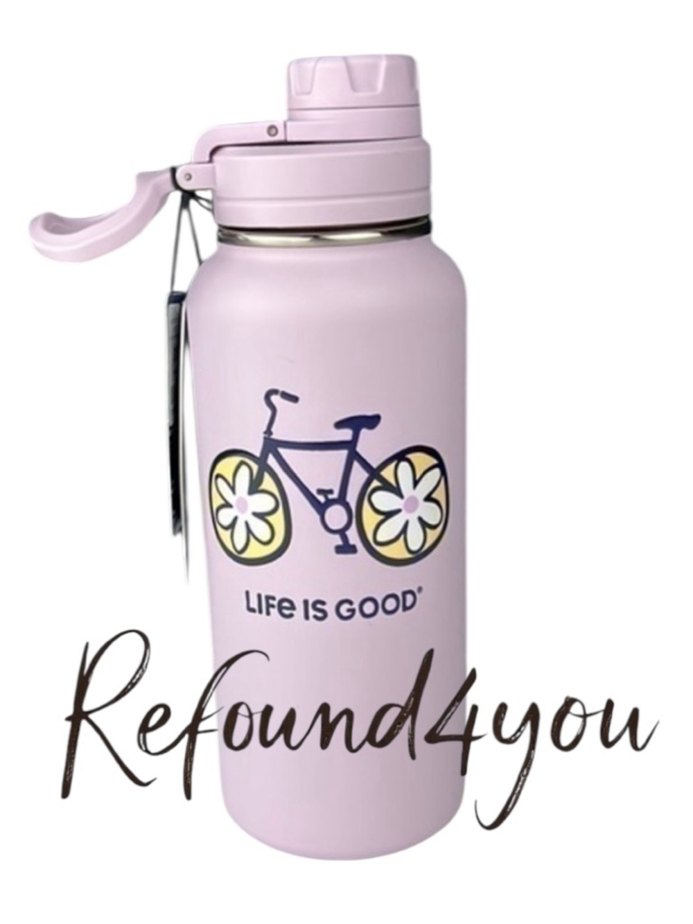 Life is Good - ‘The Bike’ 32oz insulated water bottle. NWT. Firm!